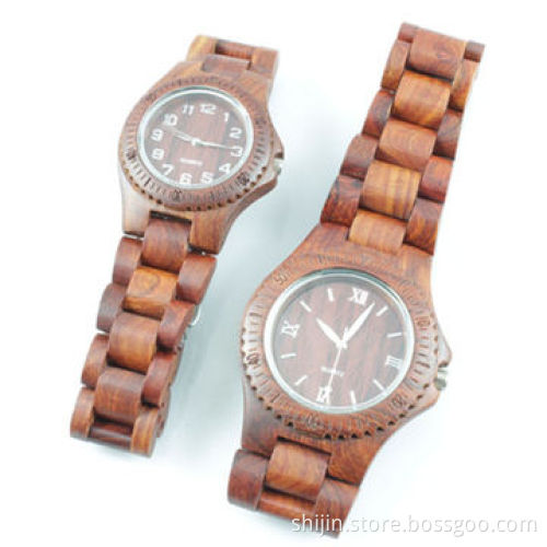 Wooden watch with red sandalwood, for couples/vogue, China manufacturer, OEM orders are welcome